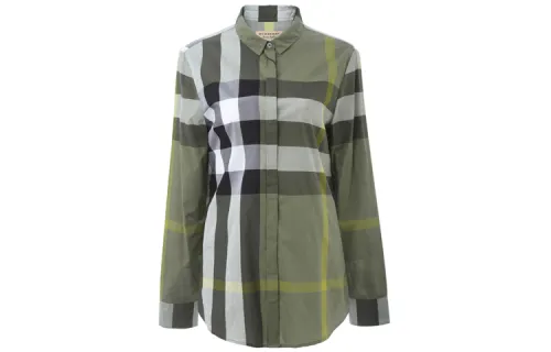 Burberry Shirts Women's Green Pointed Collar Moderate Other