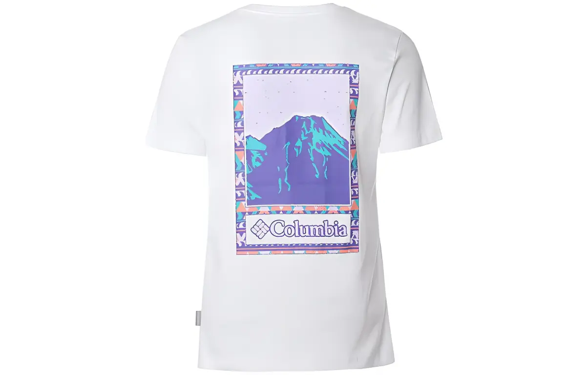 Columbia T-Shirts Women's White Crew Neck Moderate Straight Fit