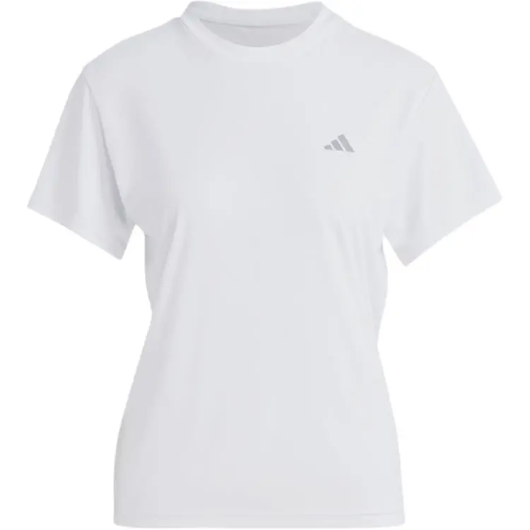Adidas T-Shirts Women's White Crew Neck Moderate Nipped-in Waist
