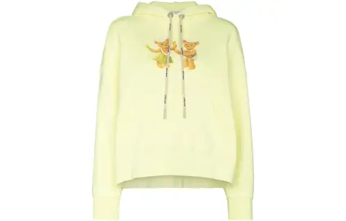 PALM ANGELS Sweatshirts Women's Butter Yellow Hooded Moderate Regular