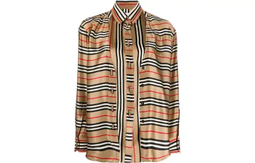 Burberry 2000s Layered Silk Blouse