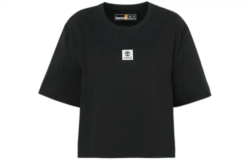 Timberland Drop Shoulder Sleeve T Shirt Women's Black