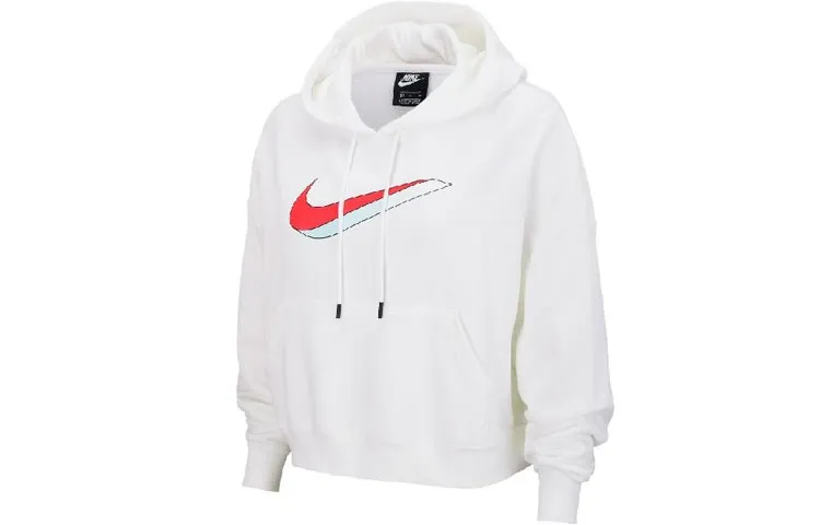 Nike Sweatshirts Women's White Hooded Moderate Regular