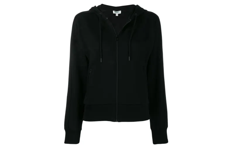KENZO Sweatshirts Women's Black Hooded Moderate Regular