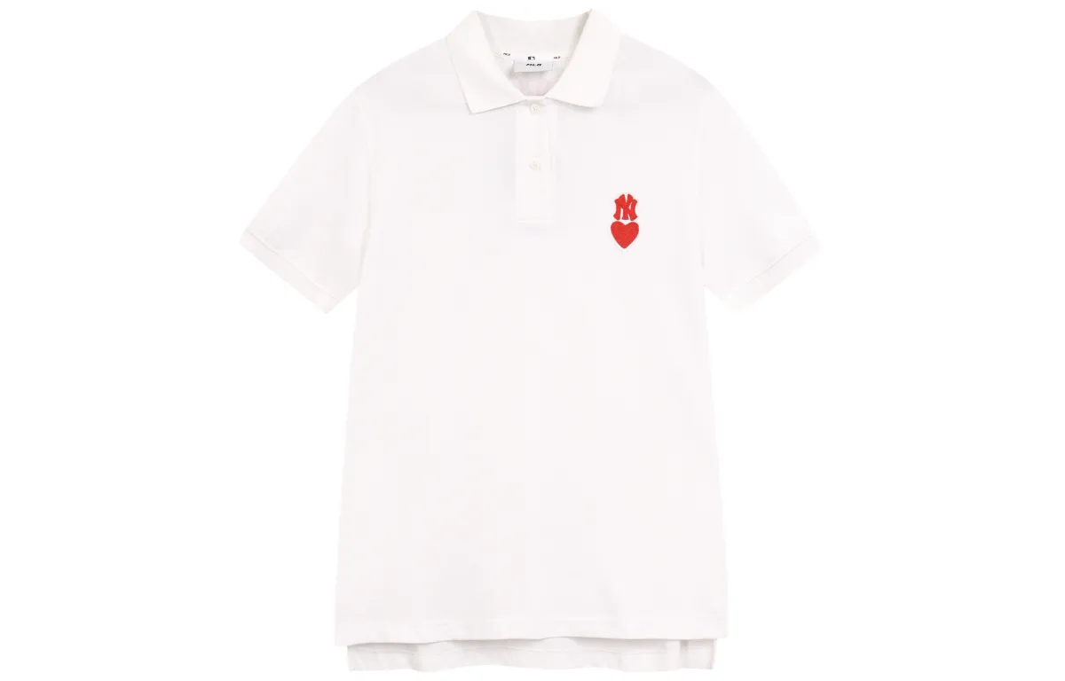 MLB Basic Logo Polo Shirt Women's Ivory White