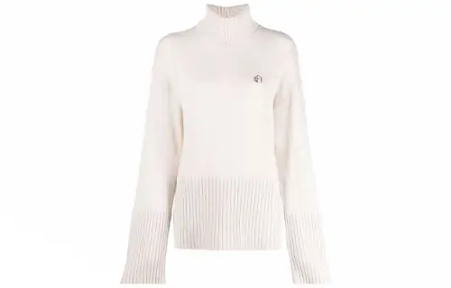 OFF WHITE Dinosaur Series Knitwear Women's White Turtleneck Moderate Other