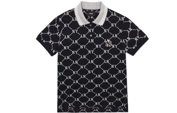 MLB Basic Logo Polo Shirt Women's Black
