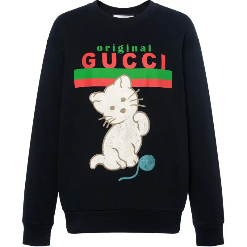 【Previous Season】Kitten crew-neck sweatshirt