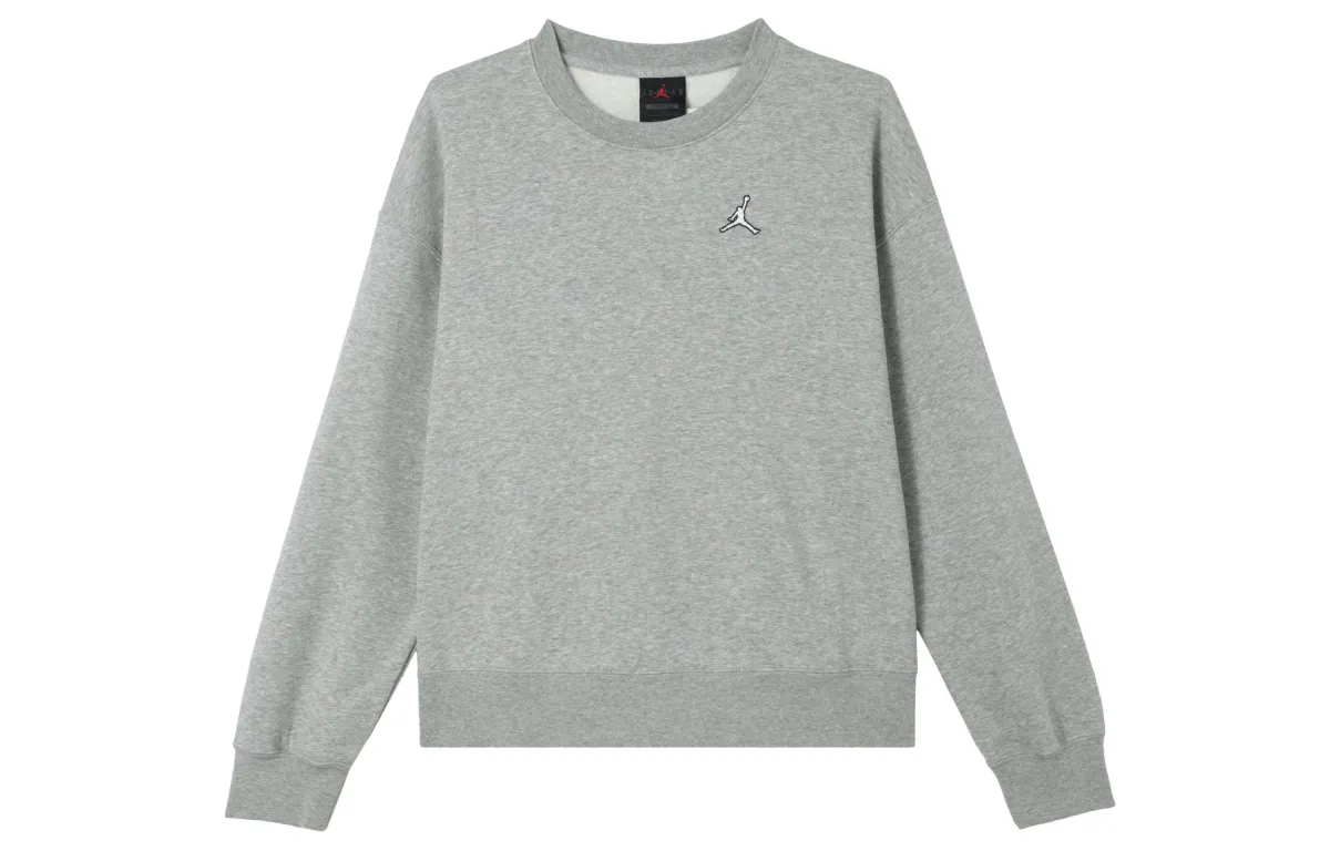 Jordan Sweatshirts Women's Gray Crew Neck Moderate Regular
