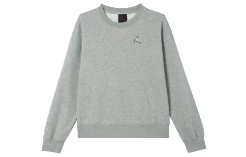 Jordan Sweatshirts Women's Gray Crew Neck Moderate Regular