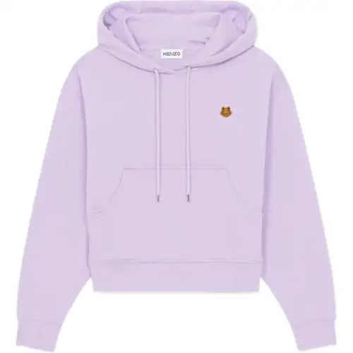 KENZO Sweatshirts Women's Purple Hooded Moderate Regular
