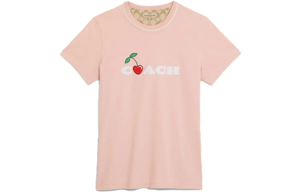 COACH SS23 Regular T Shirt Women's Pink