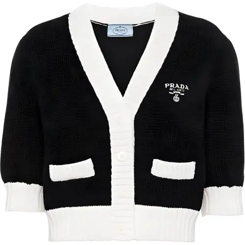 cropped cotton cardigan