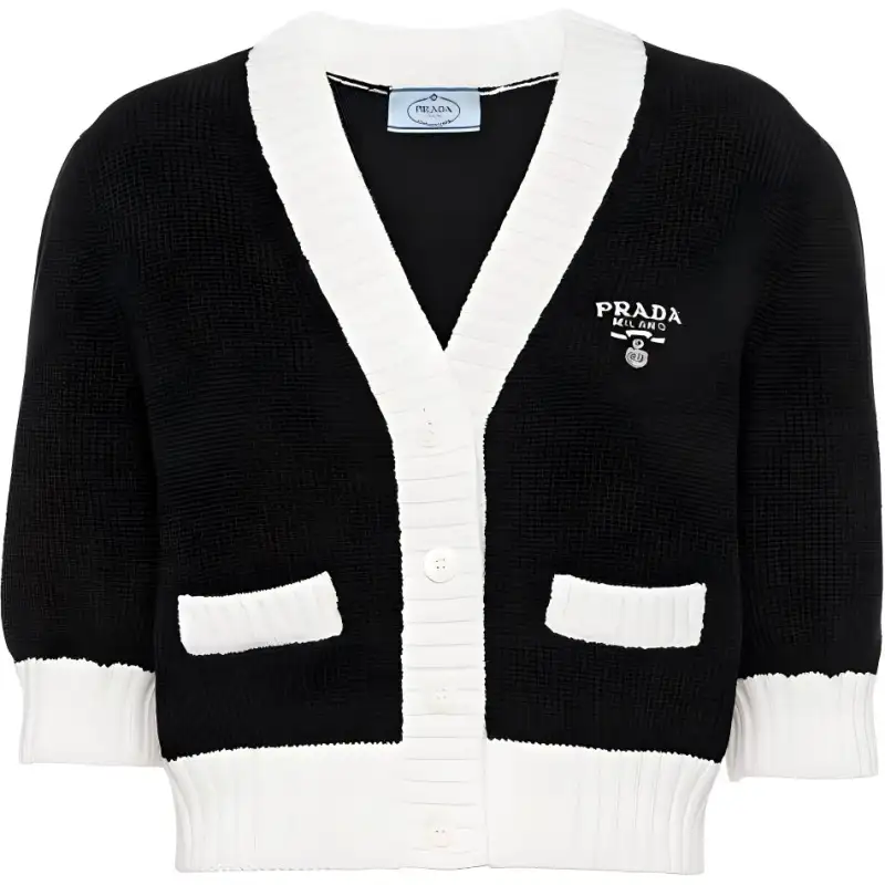 cropped cotton cardigan