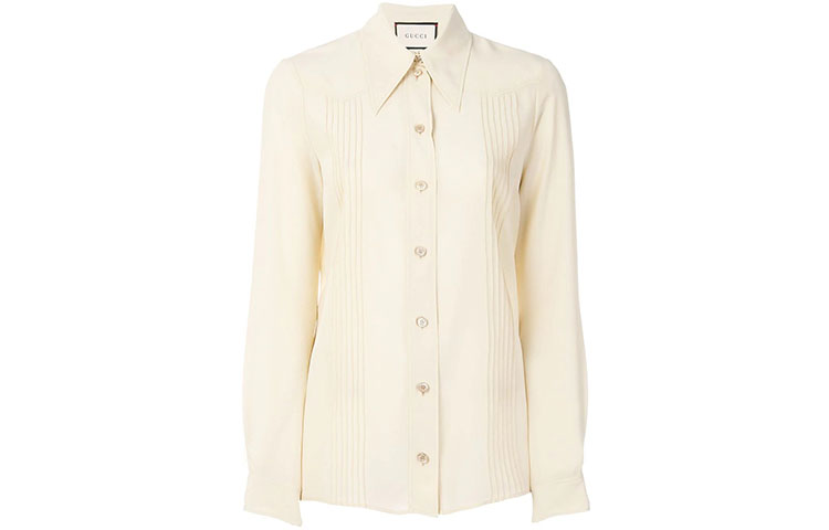 GUCCI Horsebit-jacquard Silk Shirt