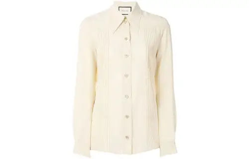 GUCCI Horsebit-jacquard Silk Shirt