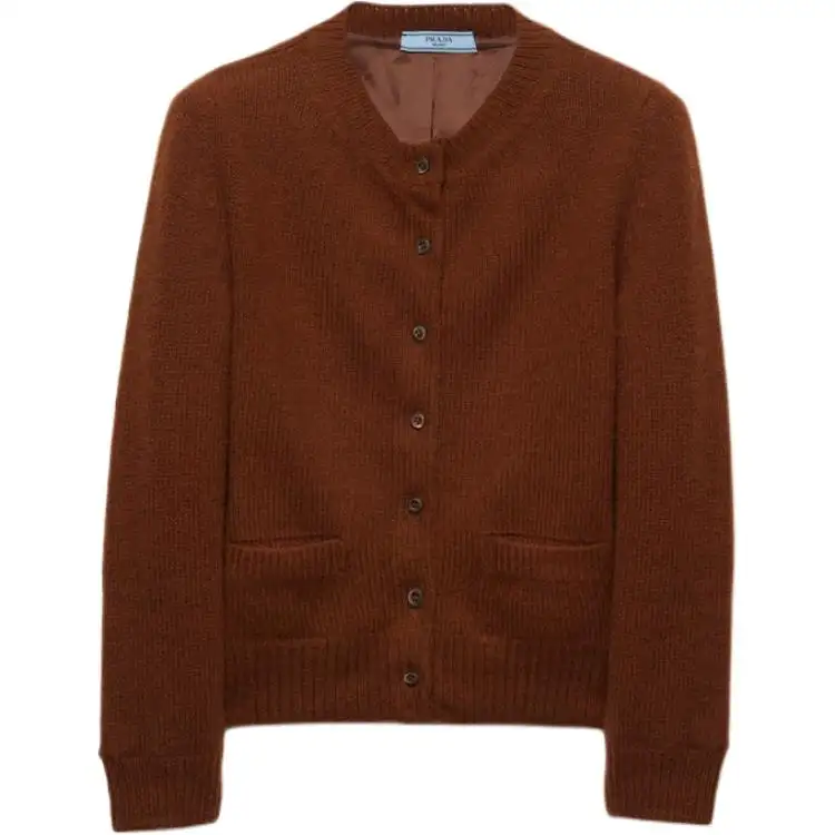 PRADA Triangle logo Wool Cardigan