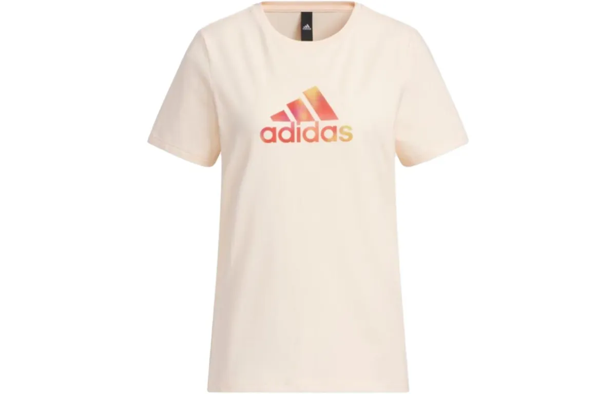 Adidas Drop Shoulder Sleeve T Shirt Women's Light Pink