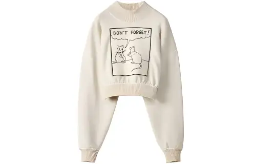 LOEWE Sweatshirts Women's Ivory Crew Neck Moderate Regular