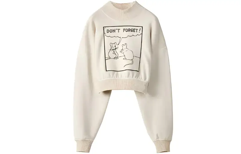 LOEWE Sweatshirts Women's Ivory Crew Neck Moderate Regular