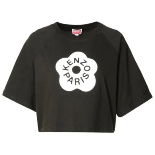 KENZO T Shirts Women's Black Crew Neck Moderate Straight Fit