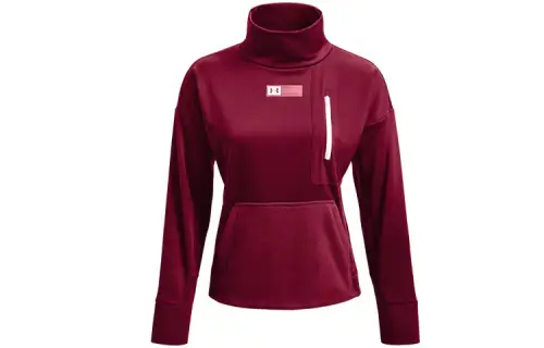Under Armour Sweatshirts Women's Red Turtleneck Moderate Regular