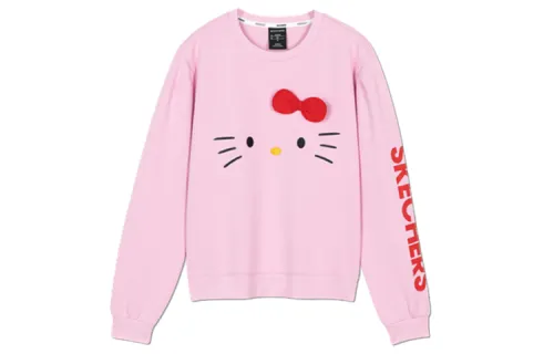 Skechers X Hello Kitty Hello Kitty Sweatshirts Women's Crew Neck Moderate Regular