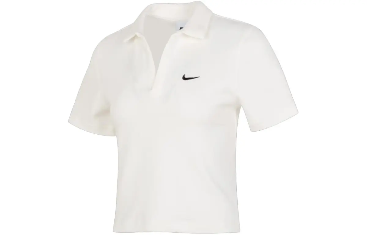 Nike Sportswear Essential Women's Short-sleeve Polo Top 'Sail/Black'