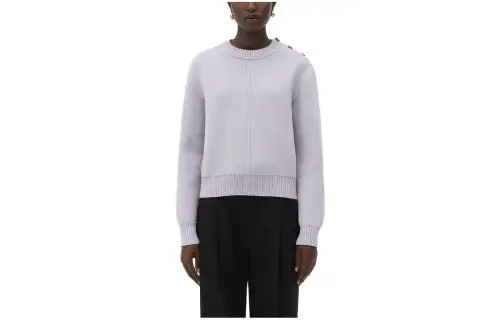Bottega Veneta Pullover Aus Wolle Mit Knotenknöpfen Aus Metall Sweater Women's