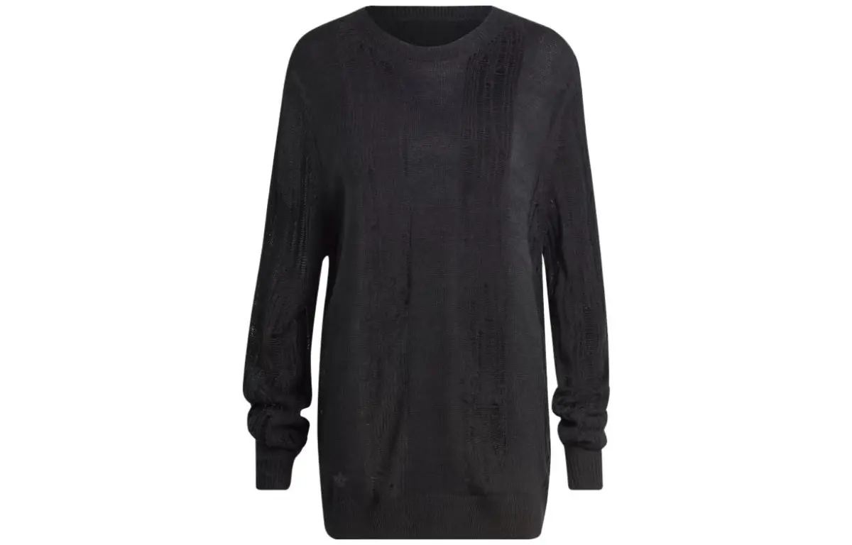 Adidas Sweaters Women's Black Crew Neck Moderate Straight Fit