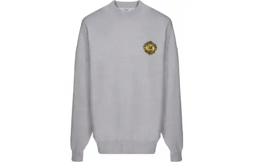 Balenciaga Oversize Quest Logo Sweatshirt Grey