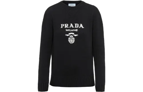 PRADA Logo Knitted Round Neck Jumper