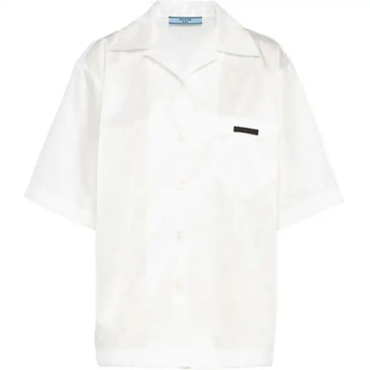 Prada panelled bowling-style shirt