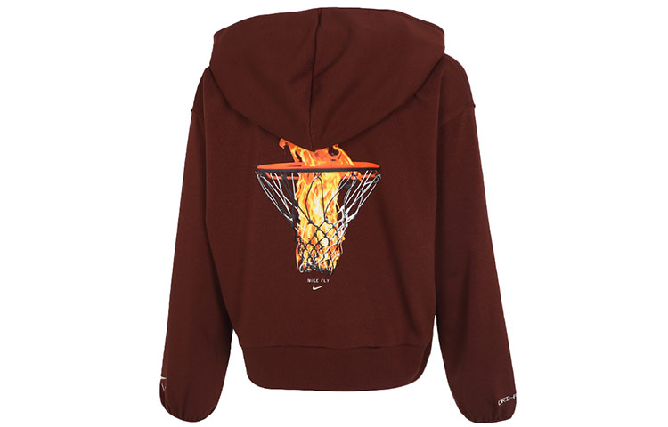 Женское худи Nike W Nk Standard Issue Seas. Hood (коричневое)