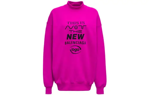 Balenciaga This Is Not Logo Sweatshirt Pink