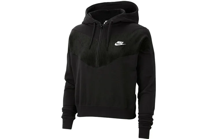 Nike Sweatshirts Women's Black Hooded Moderate Regular