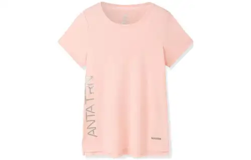 ANTA Variety Training Collection T Shirts Women's Lotus Pink Crew Neck Moderate Straight Fit