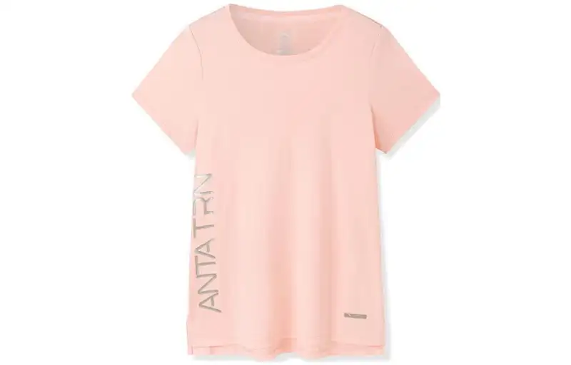 ANTA Variety Training Collection T Shirts Women's Lotus Pink Crew Neck Moderate Straight Fit
