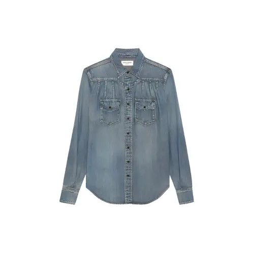 SAINT LAURENT Shirt Women's Vintage Blue