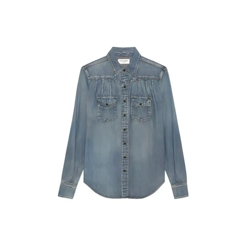 SAINT LAURENT Shirt Women's Vintage Blue