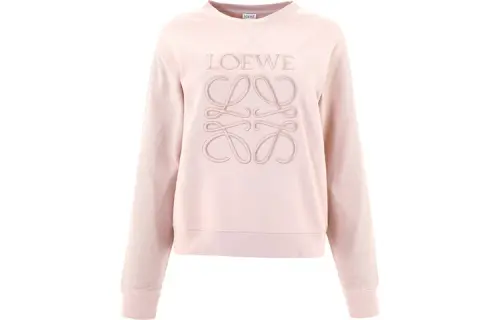 LOEWE Sweatshirts Women's Pink Crew Neck Moderate Regular