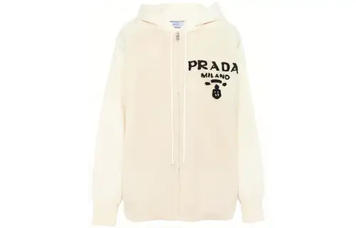 PRADA Sweatshirts Women's White Hooded Moderate Other