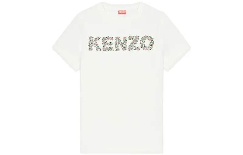 KENZO T Shirts Women's White Crew Neck Moderate Straight Fit
