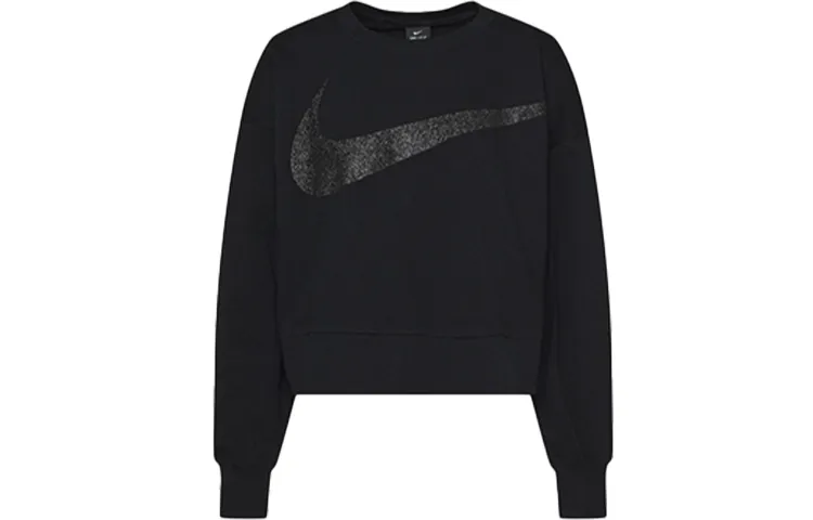 Nike Sweatshirts Women's Black Crew Neck Moderate Regular