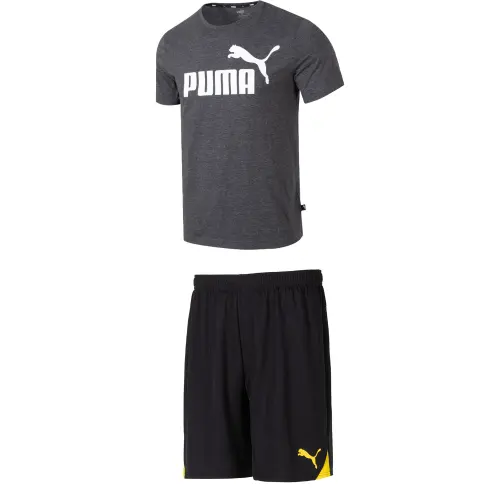 PUMA Casual Sportswear Men's Dark Gray+Black Yellow
