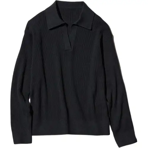UNIQLO Knitwear Women's Black Half Open Collar Moderate Other