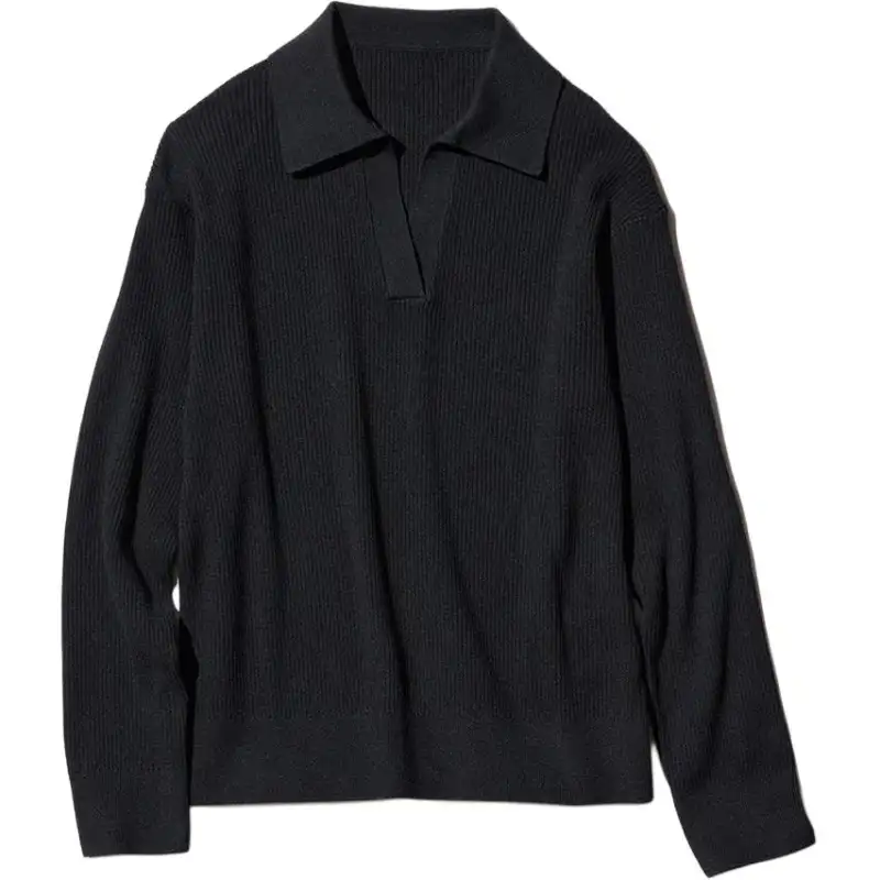 UNIQLO Knitwear Women's Black Half Open Collar Moderate Other