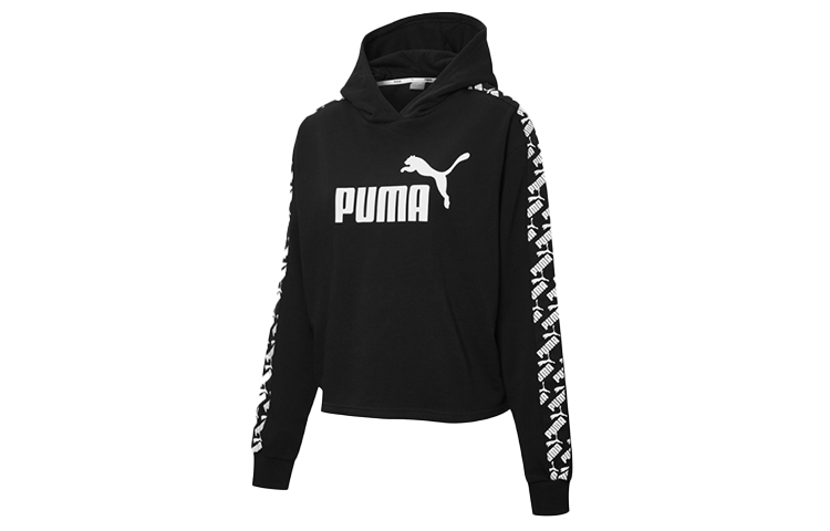 Женское худи PUMA PUMA Amplified Cropped Hoody T (черное)