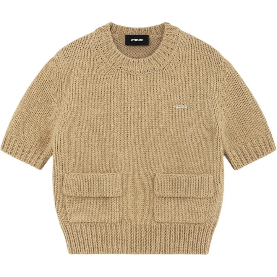 WE11DONE Logo-plaque Knitted Top