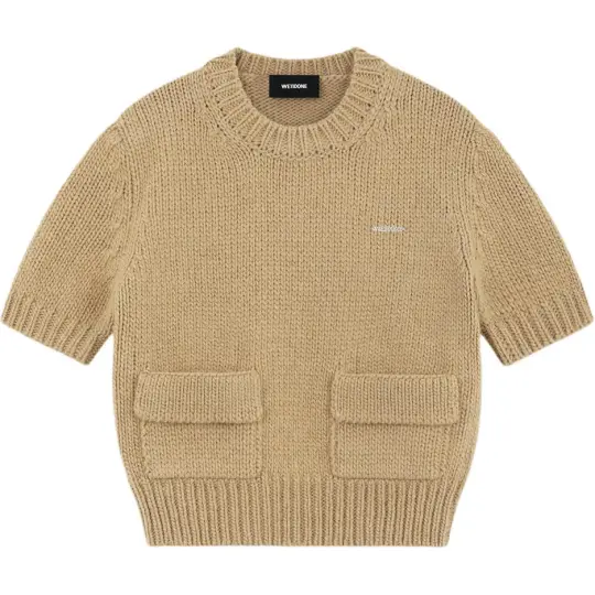 WE11DONE Logo-plaque Knitted Top